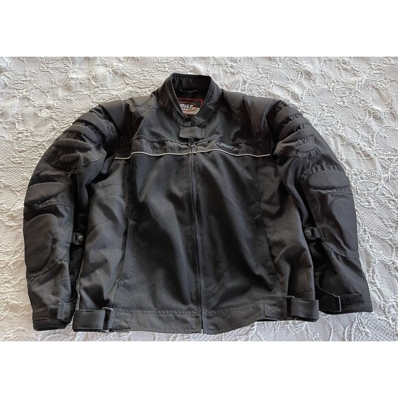 Bilt Mesh Padded Motorcycle Jacket Full Zip Black Biker Pockets Ladies XL *READ* - Picture 3 of 16